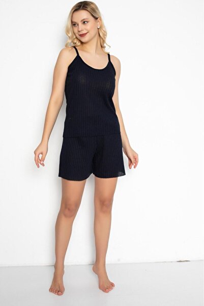 Hukateks dark blue camisole shorts set