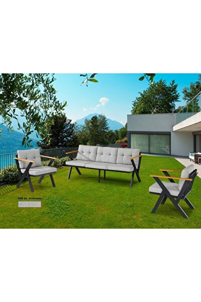 Dekoroom's Zeta 3 1 1 Balkon Takımı, Bahçe Mobilyası, Çay Seti, Kafe Oturma Grubu, Teras Koltuk Takımı