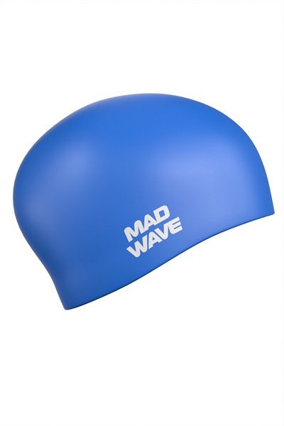 Mad Wave Blue Silicone Long Hair Cap