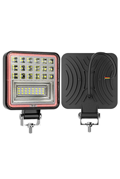 ASTRA LED Off Road 12-24 Volt Kare Sis Farı DRL KIRMIZI 4 inç 126 W Oto Çalışma Lambası