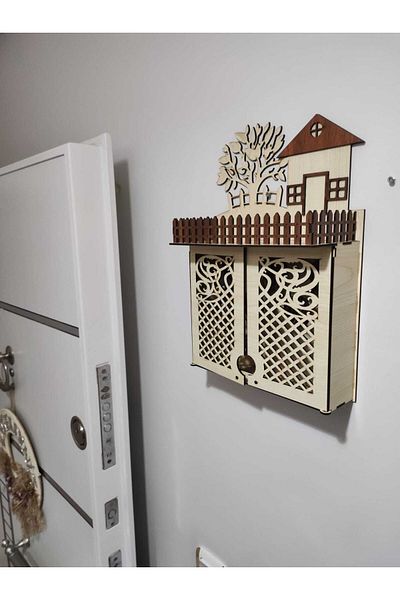 Notpa Keychain Wooden Doorway Decorative