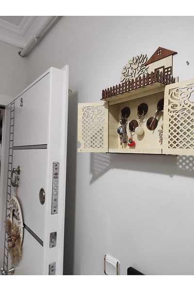 Notpa Keychain Wooden Doorway Decorative