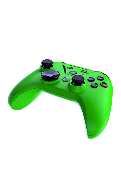 Pusat Clutch Titreşim Geri Bildirimli Çift Mod Kablosuz (bluetooth Ve 2.4 Ghz) Gamepad - Yeşil