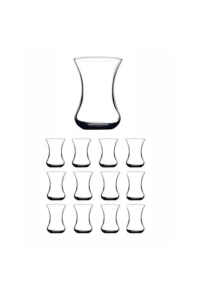 Paşabahçe Thin Waisted Plain Tea Cup 12 Pieces - 42381