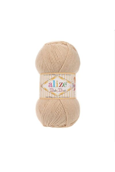 Alize 5 τεμάχια Baby Best Bamboo που περιέχει βρεφική ζακέτα πουλόβερ 310 μέλι για πλέξιμο