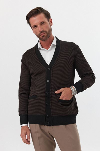 Livio Ferri Ανδρική Ζακέτα Πλεκτά - Standard Fit, Πουλόβερ με τσέπες