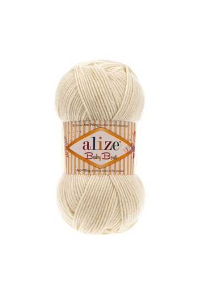 Alize 5 τεμάχια Baby Best Bamboo που περιέχει βρεφική ζακέτα για πλέξιμο 62 κρέμα