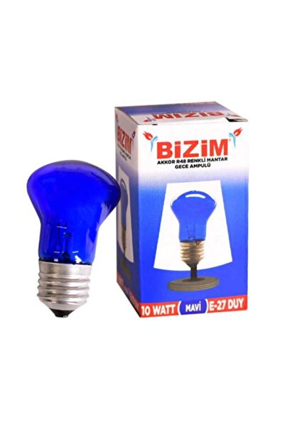 Bizim Mavi Helojen Ampul Gece Lambası 10 Watt