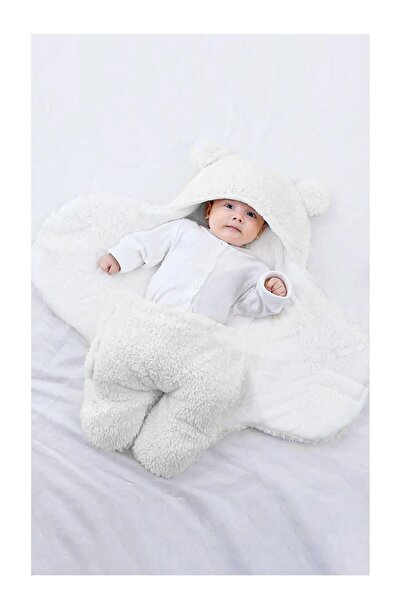 Allmart بطانية أطفال بغطاء للرأس، كيس نوم قطني ناعم ودافئ لحديثي الولادة في الشتاء