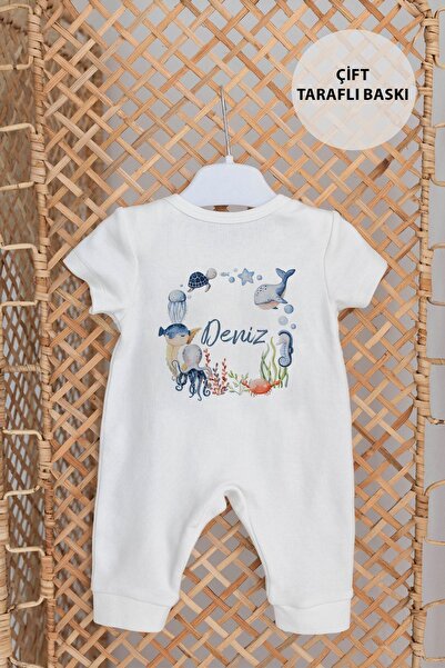 Lilabio %100 Organik Isme Özel Isimli 10lu Hastane Çıkışı Deniz Canlıları