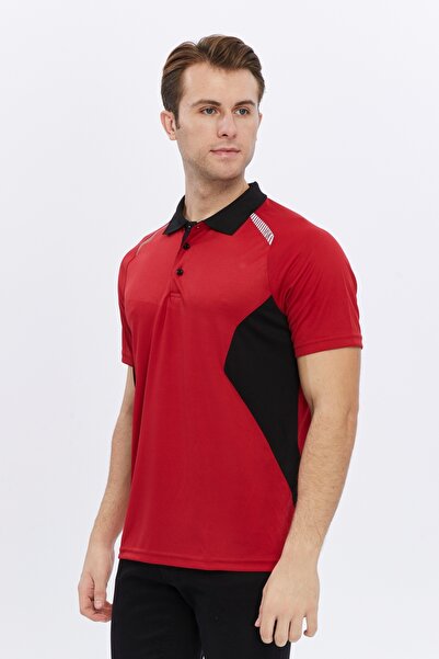 Uniprom Κόκκινο ανδρικό μπλουζάκι με γιακά πόλο που αναπνέει Procool Sports Outdoor