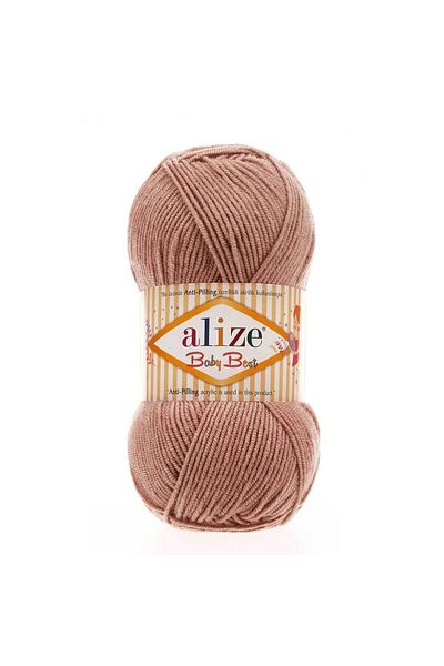 Alize 5 τεμάχια Baby Best 354 Dried Rose 10% Bamboo - 90% Acrylic (αντιπηκτικό ακρυλικό) / 100 Gr - 240 M