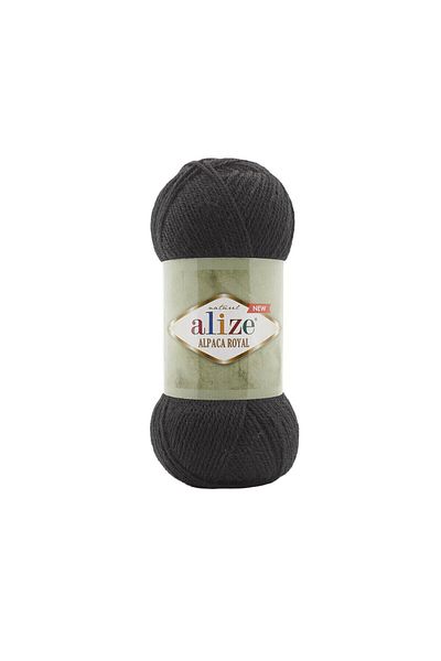 Alize Alpaca Royal New 60 Black Hand Knitting Lanyard 5 Pieces
