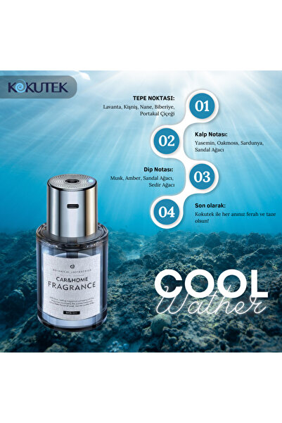 Kokutek Otomatik Araç Kokusu - Cool Water Kokusu