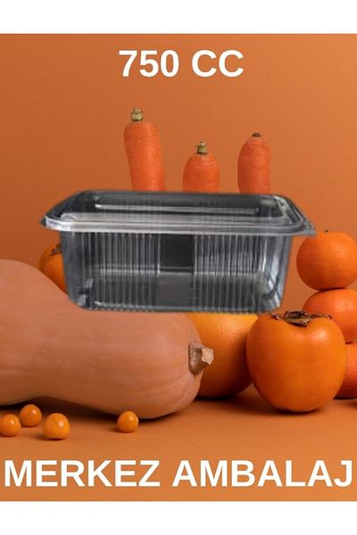Miopack Plastic Leak-Proof Container 750 ml Cc Disposable Disposable Plastic Lid Bowl 10 Pieces