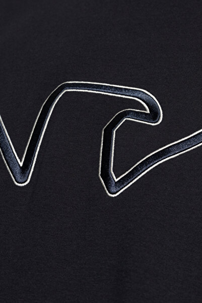 Emporio Armani Ανδρικό μπλουζάκι Navy Blue - Λαιμόκοψη, κοντό μανίκι, casual υφαντό 6D1TQ9 1JWZZ-09U2