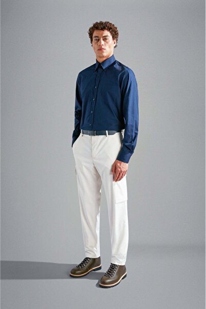 PAUL&SHARK Erkek Regular Fit Gömlek Yaka Cep Detaylı Lacivert Gömlek 14313041-013