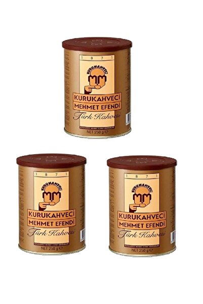Mehmet Efendi Mehmet Efendi Türk Kahvesi 250gr Teneke Kutu 3'lü Paket