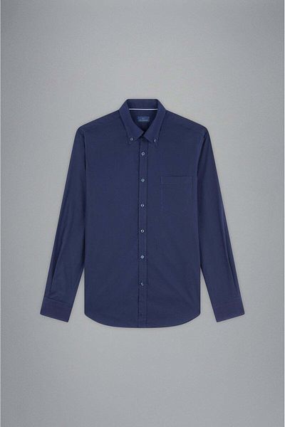 PAUL&SHARK Ανδρικό πουκάμισο Navy Blue Regular Fit - Λεπτομέρεια τσέπης στο πέτο 14313041 -013