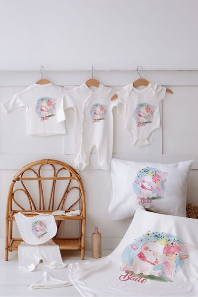 Lilabio %100 Organik Isme Özel Isimli 10lu Hastane Çıkışı Tavşancık