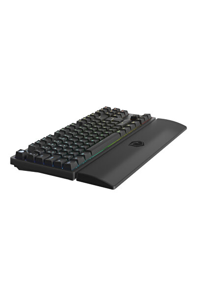 Pusat Rapid Pro TKL Monster Tactile Red Switch 80M Tıklama Kablolu Mekanik RGB Oyuncu Klavyesi-Siyah