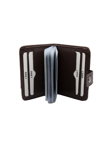 MKM MAN Letra--Leather Look Transparent Card Holder Wallet & Card Holder Standing Model