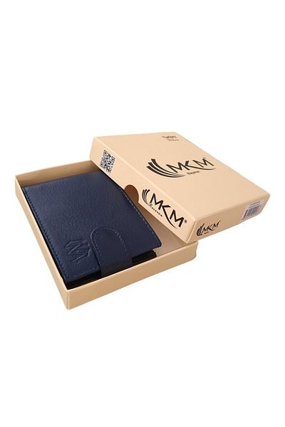 MKM Luxury Leather Card Holder Wallet - Horizontal Snap Model