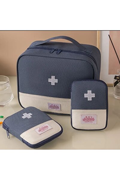 CEDAN Üç Parçalı İlaç Çantası Seti-yell ilk yardım çantası