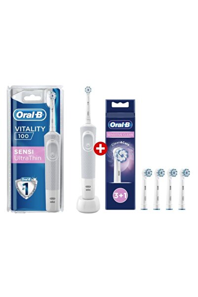 Oral-B D100 Vitality Sensi Ultra Thin Şarjlı Diş Fırçası Oral- B Sensitive Cl...