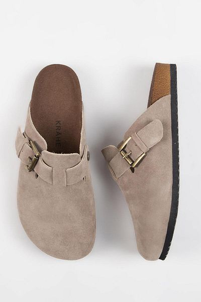 Krahe Sergio Men - Genuine Leather Mink Sabo Slippers