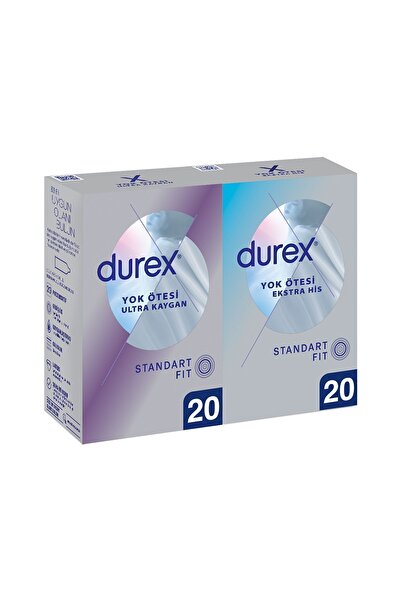 Durex Yok Ötesi Ekstra His İnce Prezervatif + Ultra Kaygan İnce Prezervatif 4...