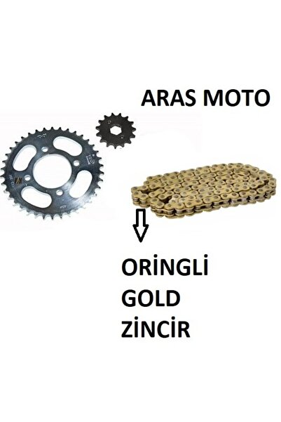 Genel Markalar Pulsar NS 150 Uyumlu Oringli Zincir Dişli Seti Kaliteli (GOLD ...