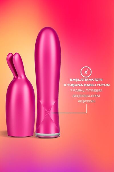 Durex 2si1 Arada Titreşimli Vibratör ve Uyarıcı Başlık, Usb Şarjlı, 7 Farklı Titreşim Modu, Suya Dayanıklı