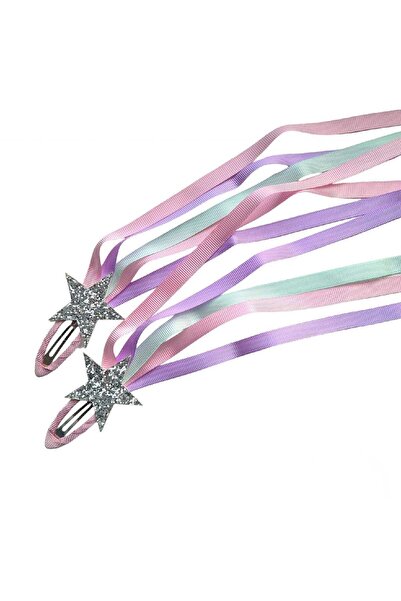 LALULA KIDS FRINGED PINK STAR 2'Lİ TOKA