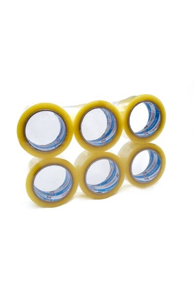 Bantix HUGA Bant Akrilik Yüksek Kalite Koli Bandı 45mm x 100 Metre Şeffaf  (6...