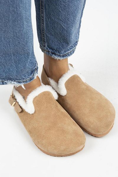 Manijero Holly Furry Dámské sandály z pravé kůže Furry z pravé kůže s přezkou s páskem