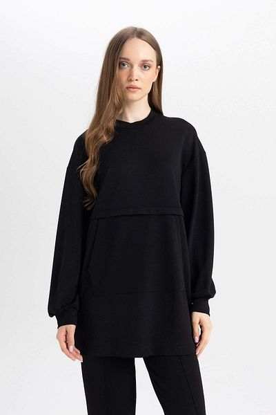 DeFacto Dfc - Crew Neck Long Sleeve Regular Fit Tunic