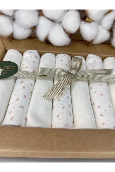 Caramell Organic Baby Newborn 7 Pack Mouth Wipes 100% Cotton
