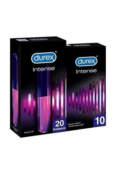 Durex Intense Prezervatif 10'lu + Intense Uyarıcı Jel 10 Ml Kondom