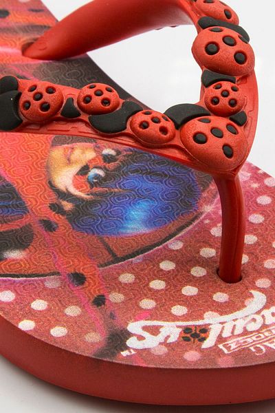 İpanema Παιδικές Παντόφλες Ladybug Μαύρες Κόκκινες - Σαγιονάρες, Μέγεθος 30/35