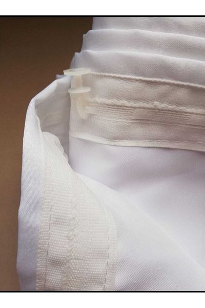 URART White Satin Sunshade Curtain