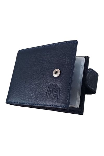 MKM Luxury Leather Card Holder Wallet - Horizontal Snap Model