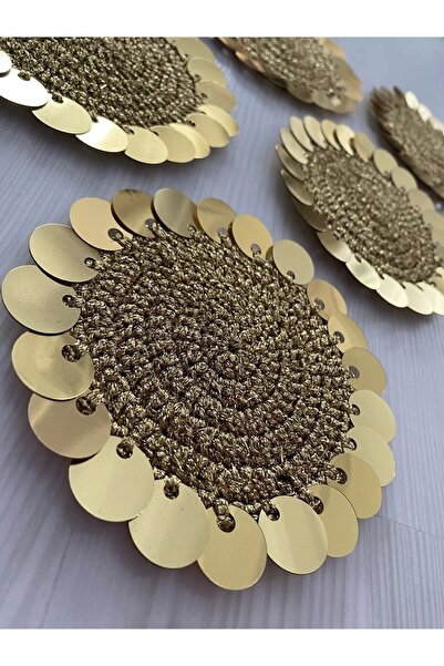 NehiripekHome Gold Pullu Sunum Supla Bardak Altlığı