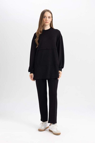 DeFacto Dfc - Crew Neck Long Sleeve Regular Fit Tunic