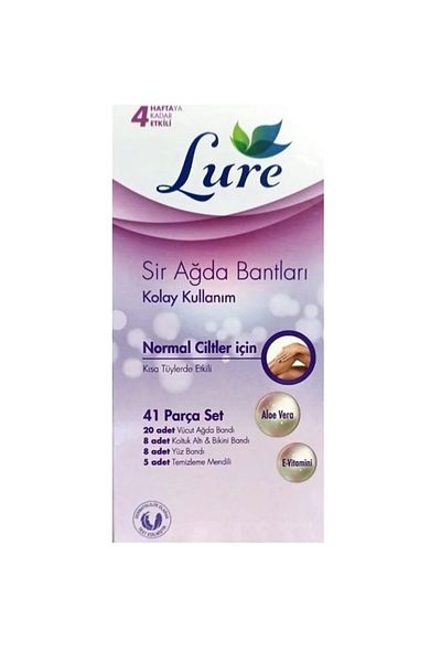 LURE Waxing Tape 41 Piece Set for Normal Skin