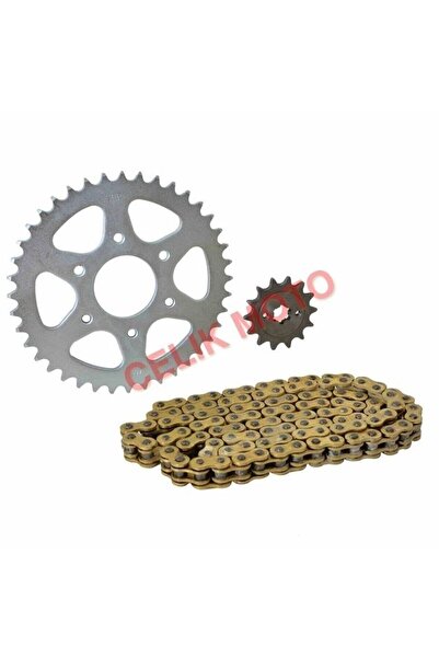 Mondial Drift L 125 Zincir Dişli Set Oringli Gold Sarı Zincirli Arasmoto