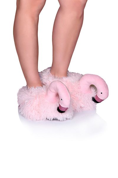 Twigy Fla Damen-Hausschuhe mit Tiermotiv, Hellrosa, 36/41