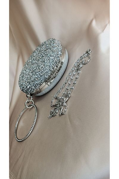 Gül Karatekin Вечерна кръгла дамска чанта Crystal Stone