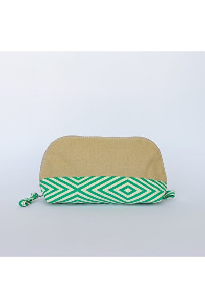 wolo - Oval - Geometric Line Pattern 100% Cotton Mini Bag (Pencil Holder / Wa...