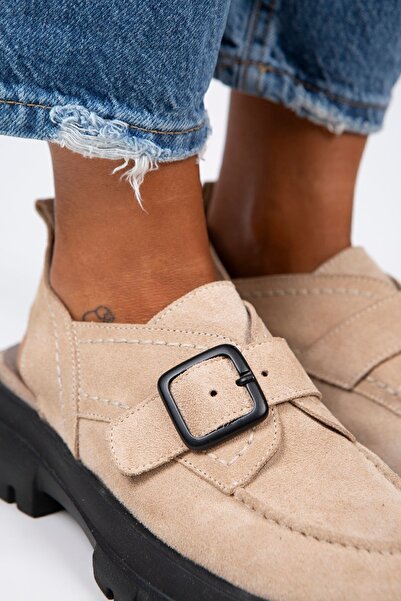 Manijero Dámské semišové sandály z pravé kůže Rayne s přezkou